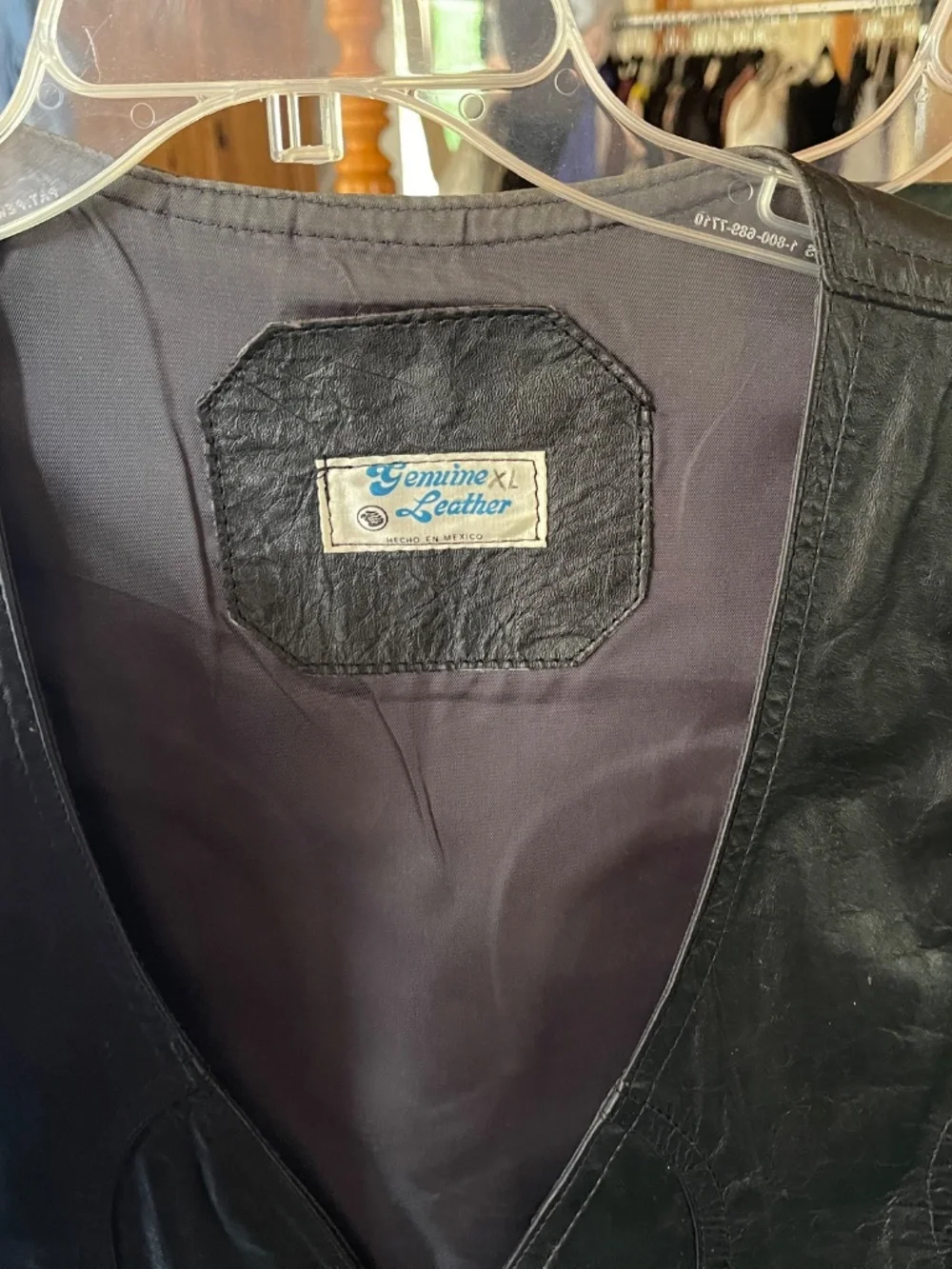 Men’s suede & leather vest XL